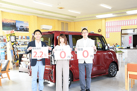 ３０分程度で私達の低金利新車購入プランをご説明します